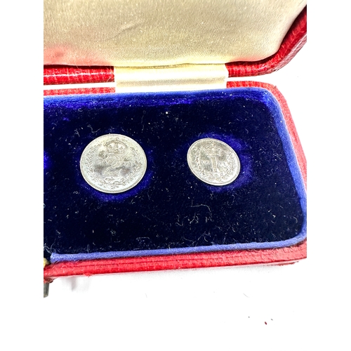 500 - Part Queen Victoria Maundy Coin Set In Original Display Box 1901 UNC Condition missing 3 pence coin