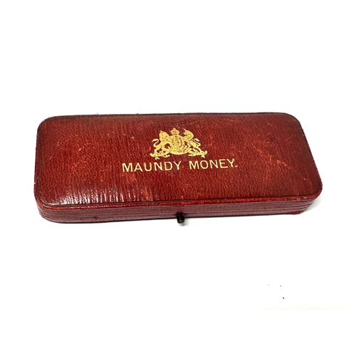 500 - Part Queen Victoria Maundy Coin Set In Original Display Box 1901 UNC Condition missing 3 pence coin