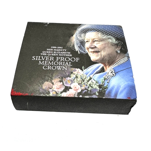 502 - Royal Mint 1900-2002 Queen Mother  Silver Proof memorial Crown £5 Coin