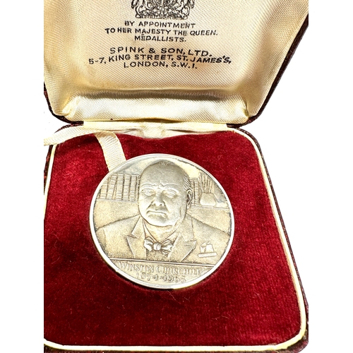 505 - Boxed 1965 Winston Churchill – Very Well Alone – Spink & Son Silver Medal