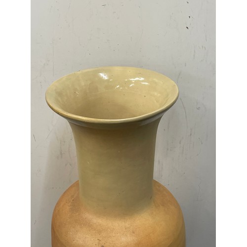 155 - Oversized display vase, no marks to base 31 inches tall