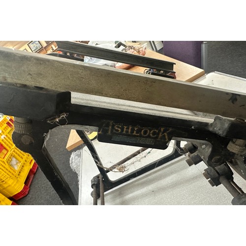 114 - Vintage ashlock printing machine and accessories