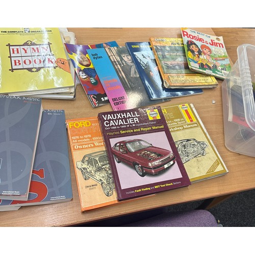 162 - Large selection of assorted books includes car manuals etc