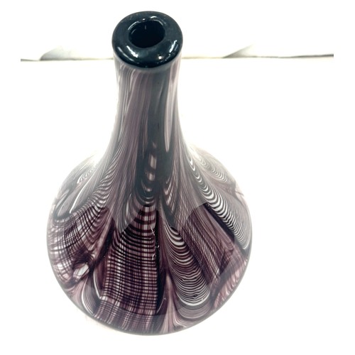 52 - Purple detailed possible Murano glass vase, overall good condition, approximate height 14.5 inches