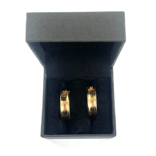 438 - Large 9ct gold hoop earrings, approximate weight 6.1g, diameter 2.5cm