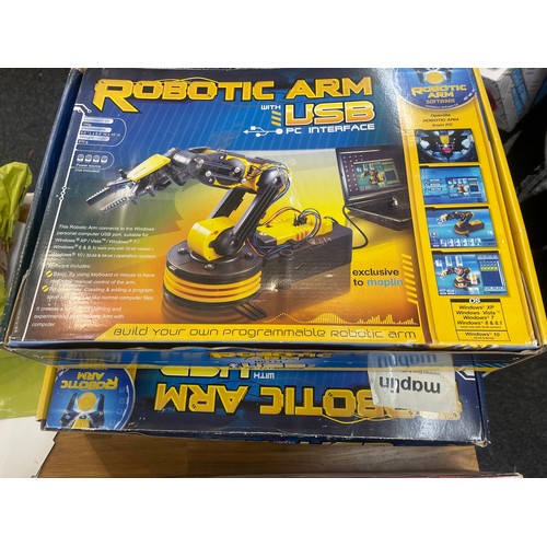 196 - Selection of new boxed childrens toys to include Robotic arm, Tornado tumbler pro, educational 14 in... 