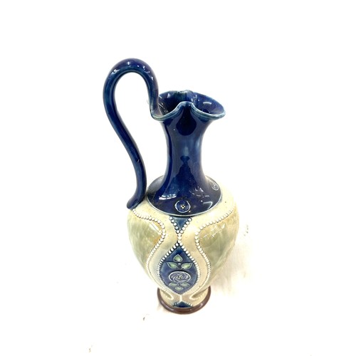 339 - Antique Lambethware ewer, approximate height 11.5 inches