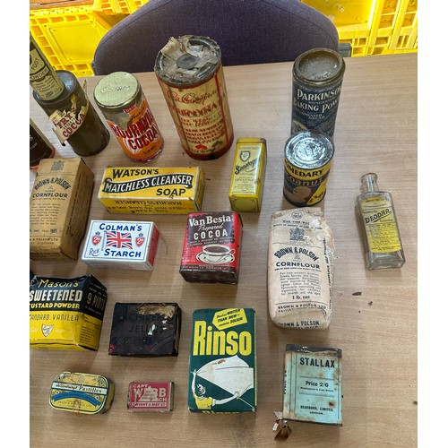 210 - Selection vintage food advertising tins etc