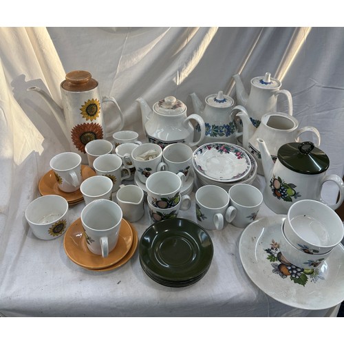 169 - Selection of part tea services includes Royal Doulton, Meakin etc