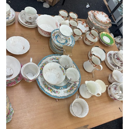 224 - Large selection of part dinner and tea services includes Royal doulton etc