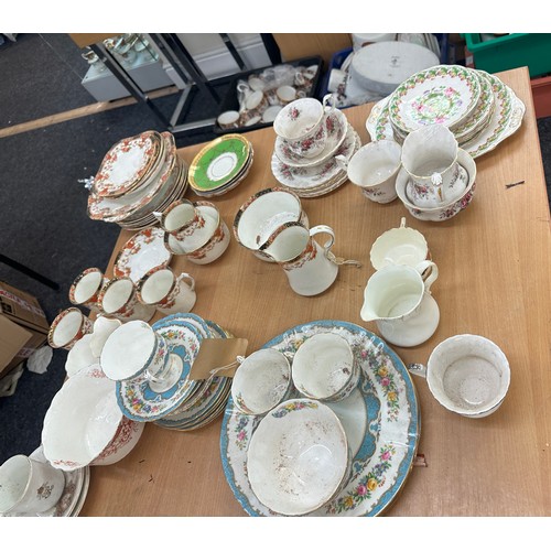 224 - Large selection of part dinner and tea services includes Royal doulton etc