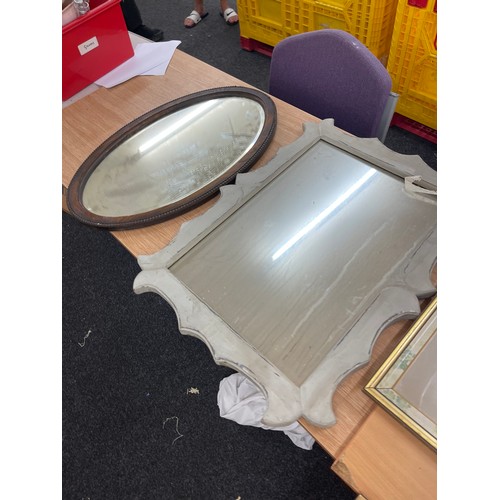 248 - Selection of vintage mirrors largest measures approx 28 inches square