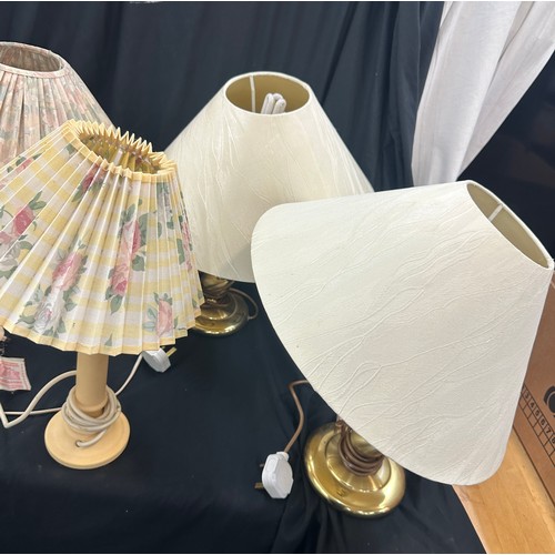 201 - Selection of table lamps, all untested