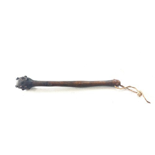 65 - Vintage wooden tribal weapon / club and one other