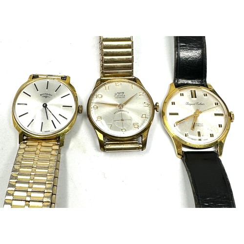 479 - x 3 Gents vintage hand-wind wristwatches working inc. Rotary