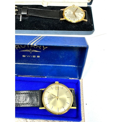 481 - x 3 Gents vintage hand-wind wristwatches working boxed inc. Rotary