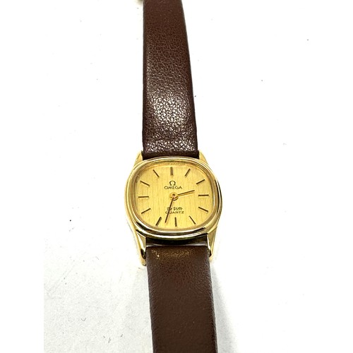 482 - OMEGA DE VILLE ladies gold tone quartz wristwatch working