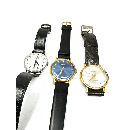 480 - x 3 Gents vintage hand-wind wristwatches working inc. Accurist