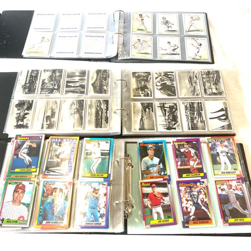 51 - Selection of cigarette/ tea/ collectors cards in three albums includes full sets includes basseball,... 