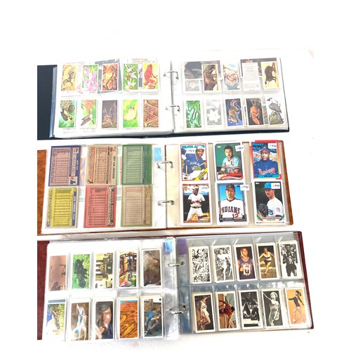 88 - Selection of cigarette/ tea/ collectors cards in three albums includes full sets includes players, w... 