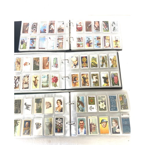 72 - Selection of cigarette/ tea/ collectors cards in three albums includes full sets includes players, w... 