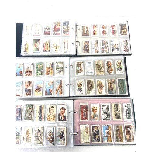 72 - Selection of cigarette/ tea/ collectors cards in three albums includes full sets includes players, w... 