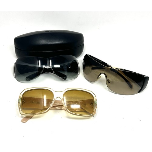 522 - Collection of VINTAGE Designer Sunglasses Inc Prada, Versace Etc x 3