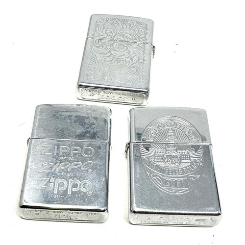 533 - 3 x Zippo Lighters Inc LAPD etc