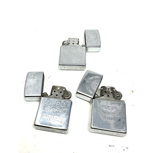 533 - 3 x Zippo Lighters Inc LAPD etc