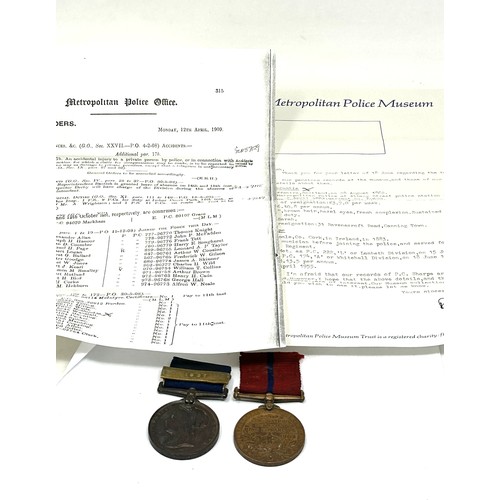 434 - Victorian Edwardian Police Officers Medal Pair Named P.C.A MC COMBIE S.DIVISION INSPECTOR K.DIV on 1... 