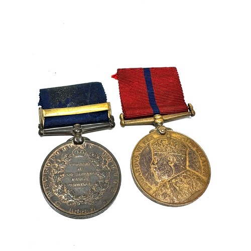 434 - Victorian Edwardian Police Officers Medal Pair Named P.C.A MC COMBIE S.DIVISION INSPECTOR K.DIV on 1... 