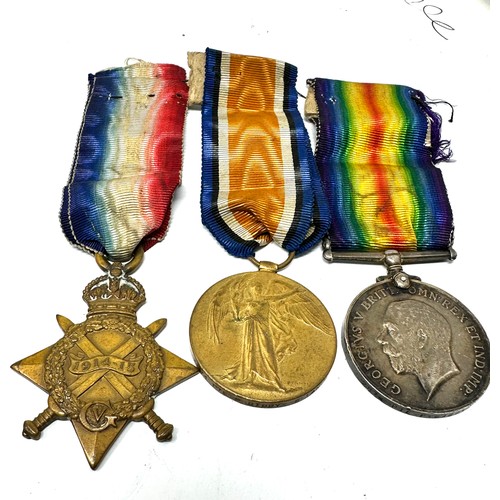 432 - WW1 1914-15 Star Trio & Original Ribbons to 28743 pte p bibby east lancs .r south lanc on pair