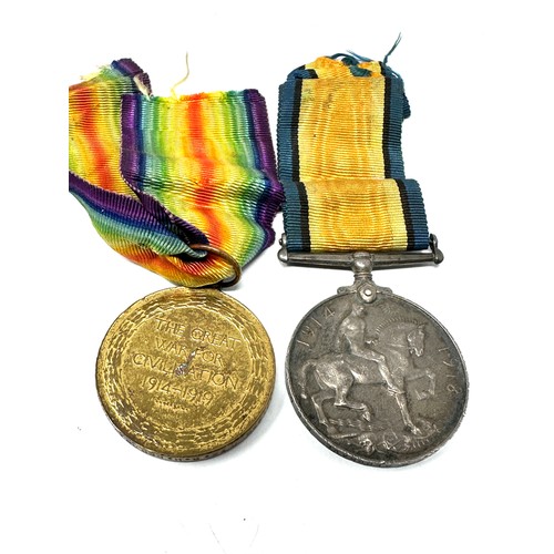 442 - WW1 Medal Pair Named 131330 Pte B.H Redgrave m.g.c