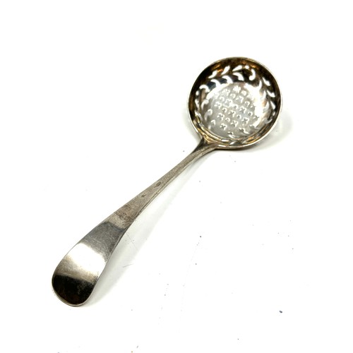 98 - .georgian silver sifter spoon weight 46g