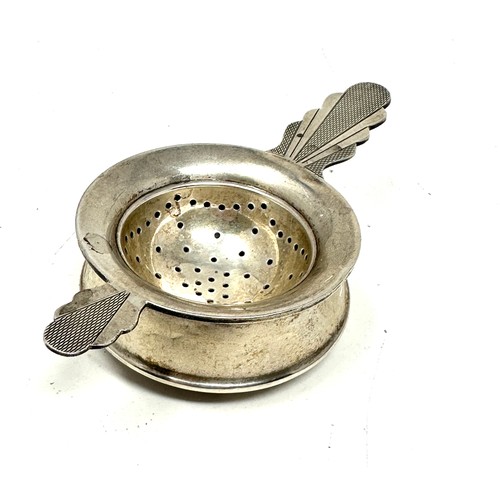 90 - .925 sterling silver tea strainer & bowl