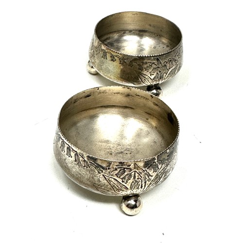 97 - 2 x .925 sterling victorian salt dishes