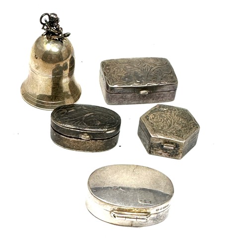 102 - 5 x .925 sterling silver pill  boxes