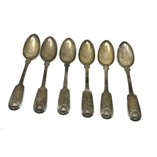 91 - 6 x ,925 georgian silver tea spoons