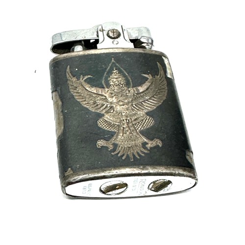 105 - .925 siam silver cased cigarette lighter