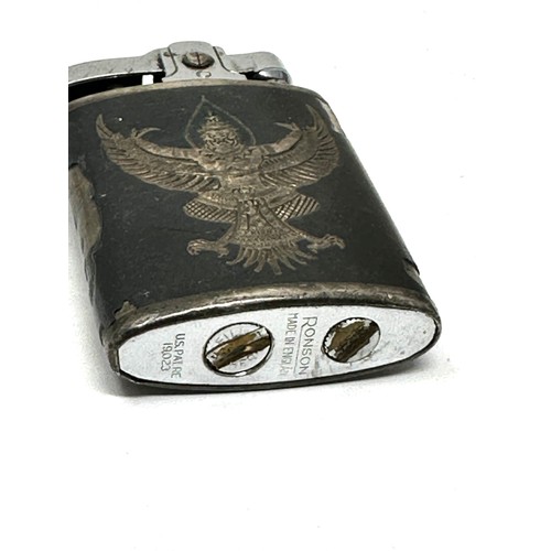 105 - .925 siam silver cased cigarette lighter