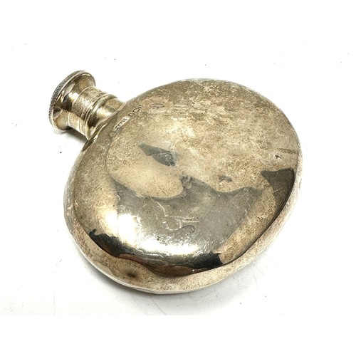 88 - .925 sterling silver hip flask