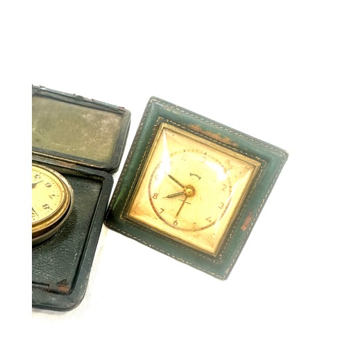 490 - Selection of vintage and later travel clocks