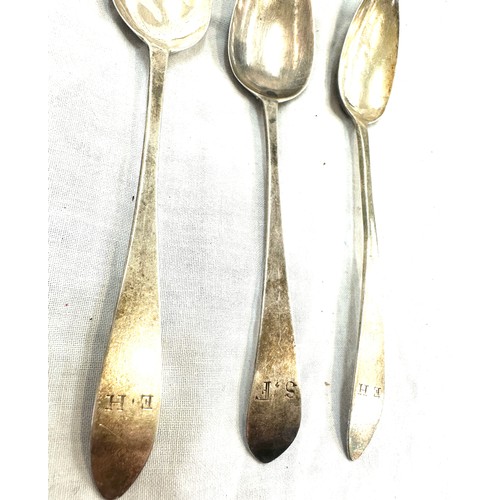 446 - 3 Irish silver tea spoons, total weight 37.4 grams