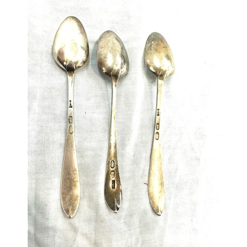 446 - 3 Irish silver tea spoons, total weight 37.4 grams