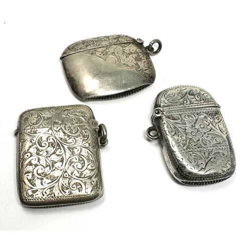 83 - 3 x antique silver vesta cases