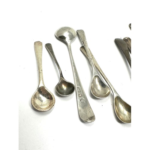 75 - 10 x .925 sterling condiment spoons