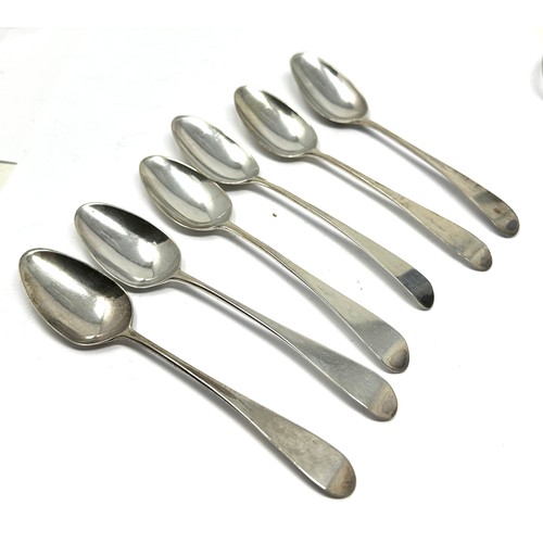 92 - 6 x ,925 georgian sterling teaspoons