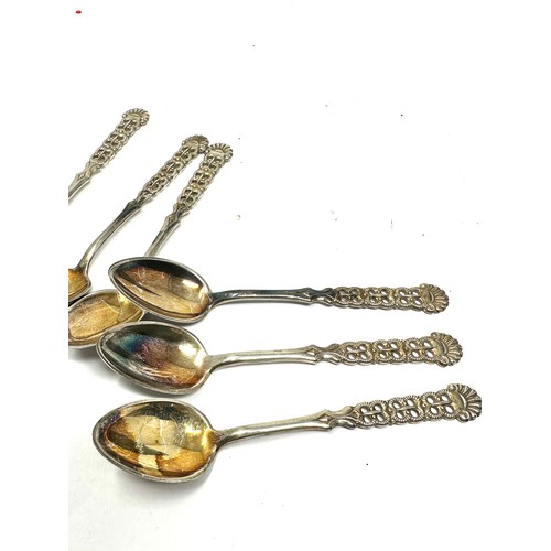 72 - 6 x .925 sterling norway teaspoons