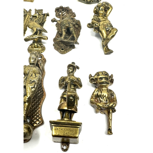 530 - Selection of vintage brass door knockers