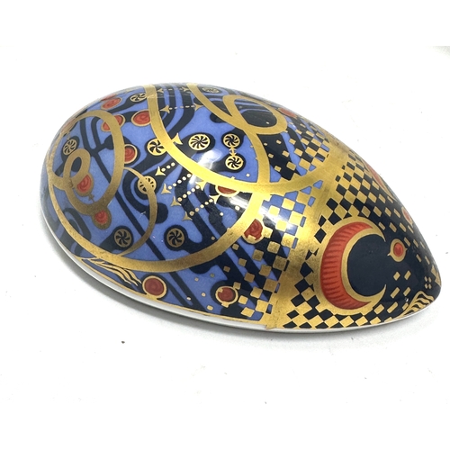 518 - Royal Crown Derby Paperweight Computer Mouse - Gold Stopper